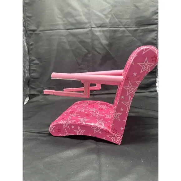 American Girl Doll Bistro Star Chair Pink & White Sweets 18" Booster Seat - Picture 6 of 9